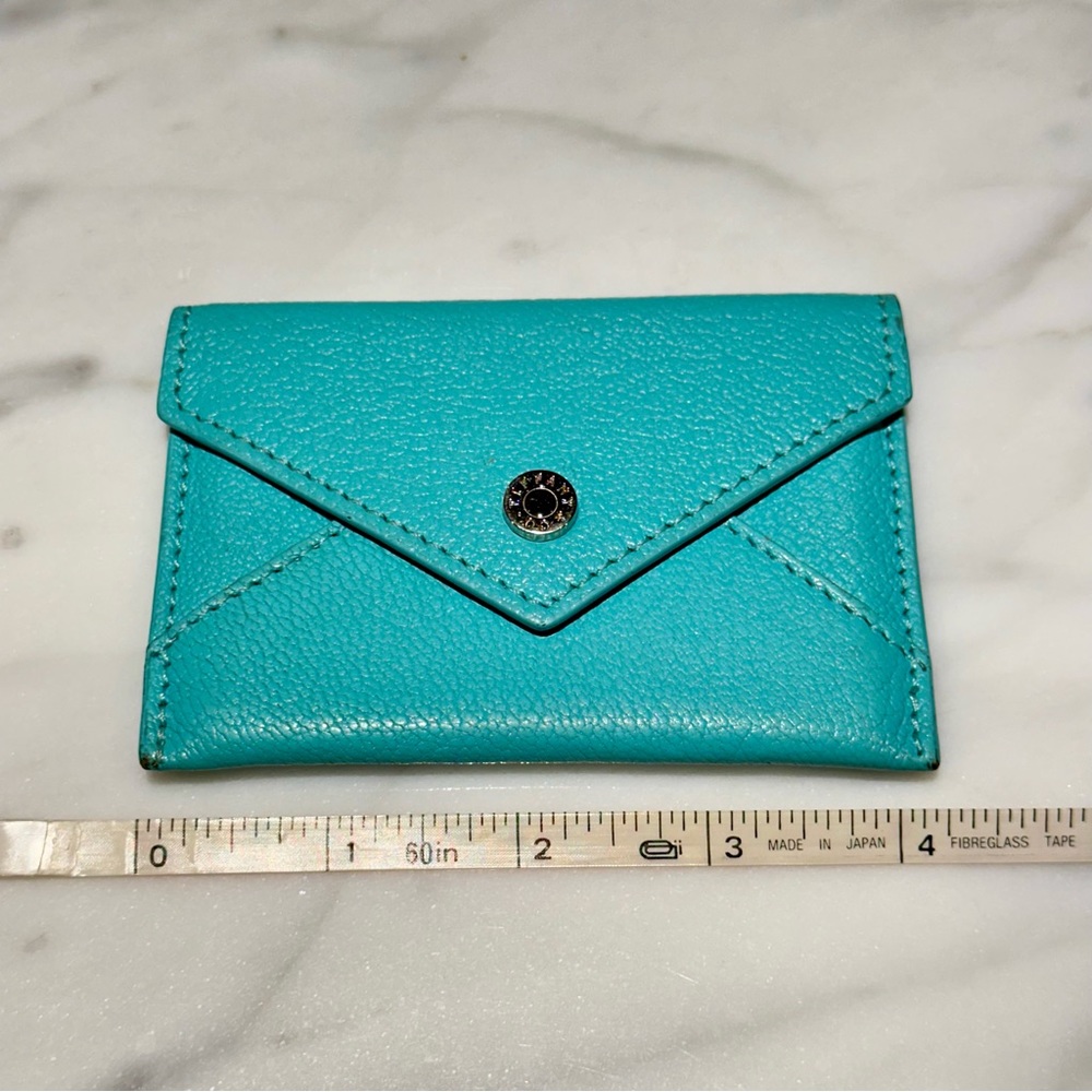 Tiffany & Co Envelope Leather Cardholder, Blue